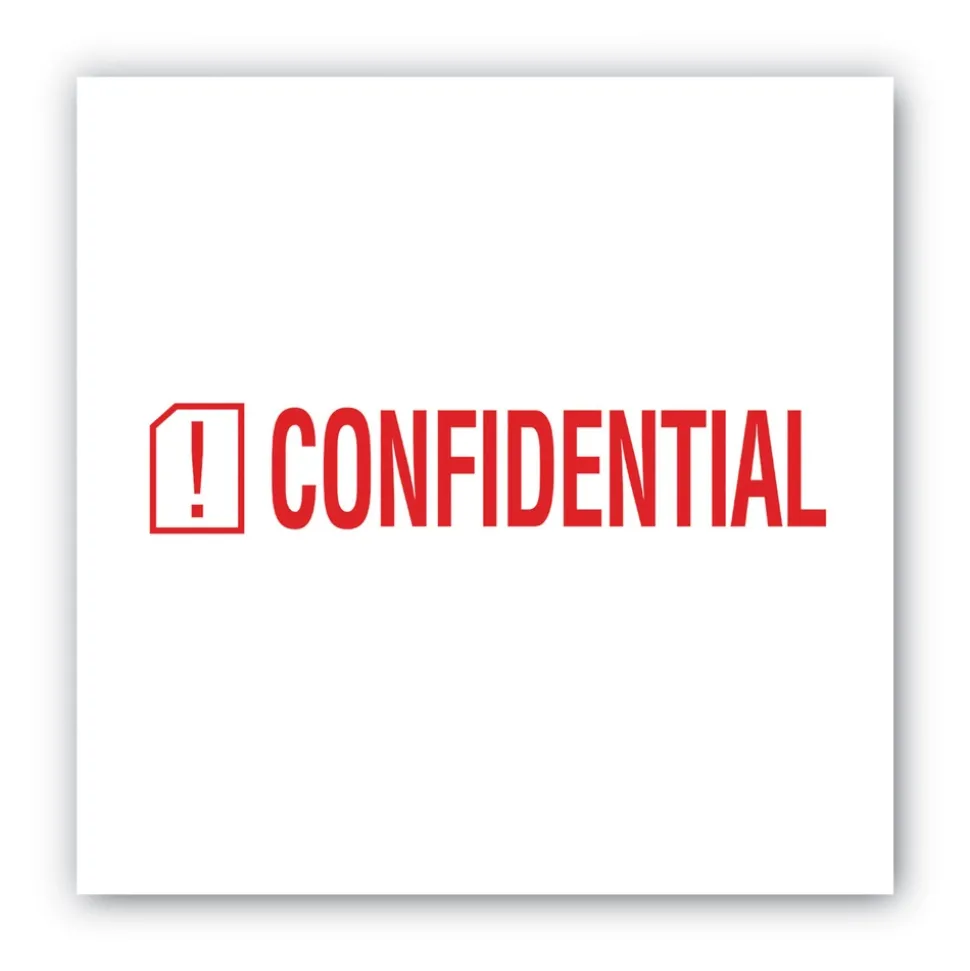ACCUSTAMP2 1.63 in. x 0.5 in. CONFIDENTIAL Pre-Inked Shutter Stamp - Red