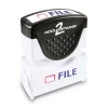 ACCUSTAMP2 1.63 in. x 0.5 in. FILE Pre-Inked Shutter Stamp - Red/Blue