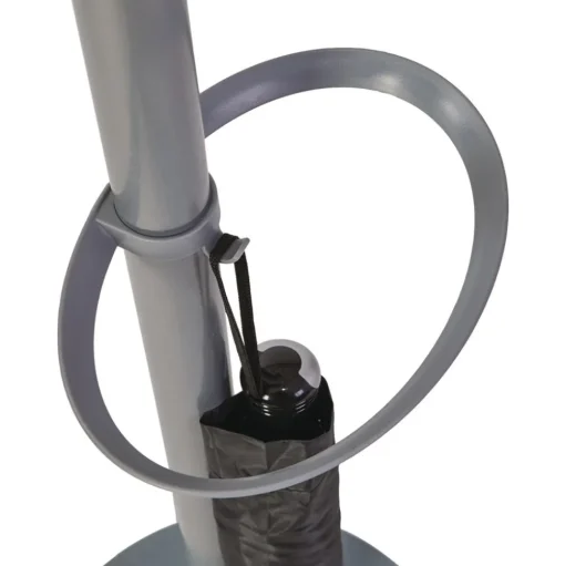 Alba 13.97 x 14 x 73.62 Festival 5-Knob Coat Stand with Umbrella Holder - Gray