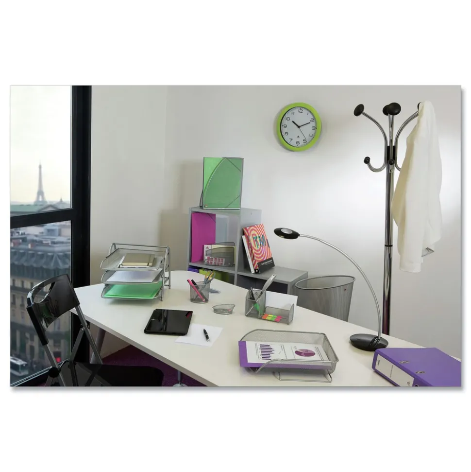 Alba 16w x 16d x 70.5h Chromy 12-Knob Coat Stand - Chrome/Black