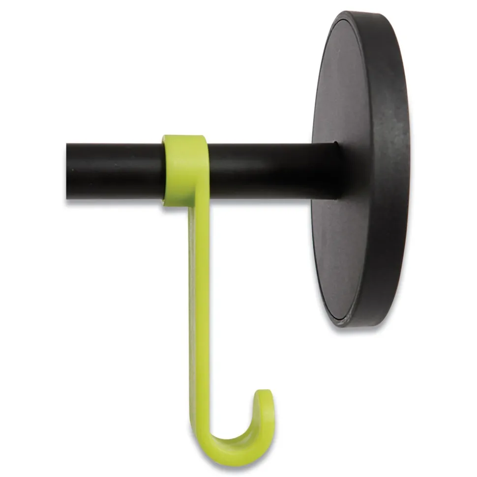 Alba 15w x 15d x 69.3h Stan3 8-Knob Steel Coat Rack - Black