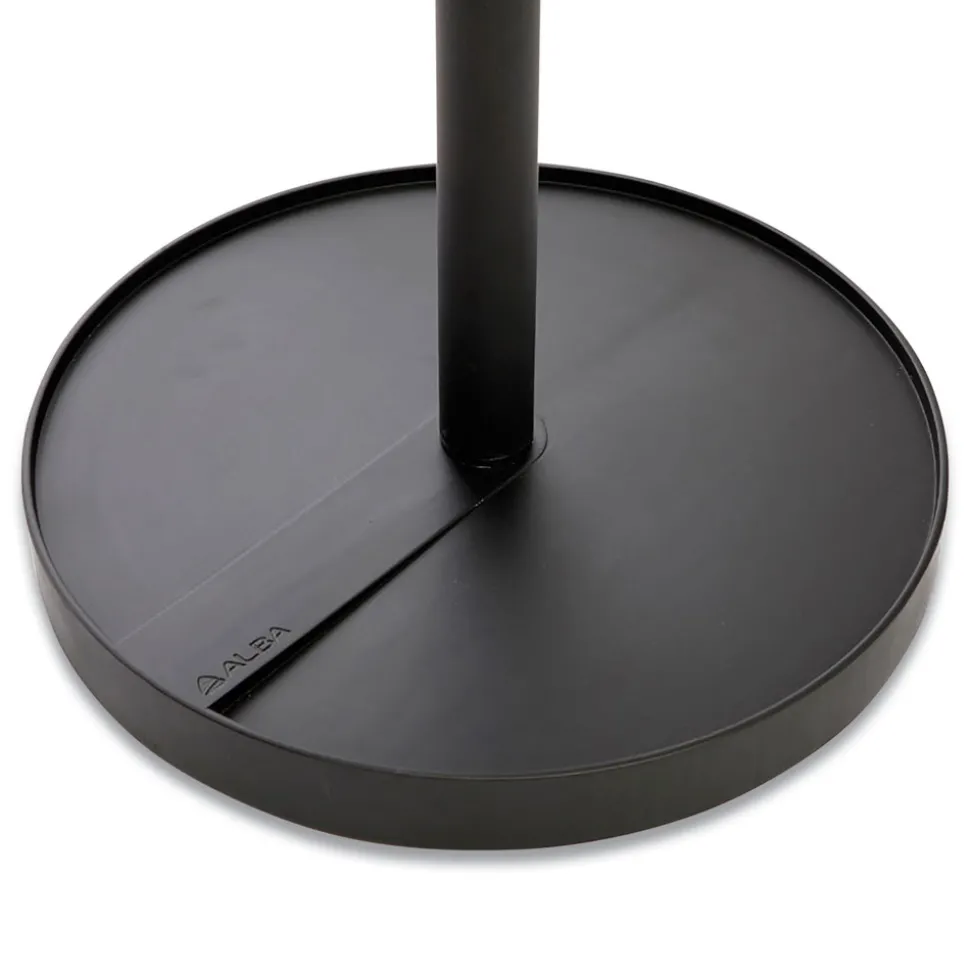 Alba 15w x 15d x 69.3h Stan3 8-Knob Steel Coat Rack - Black