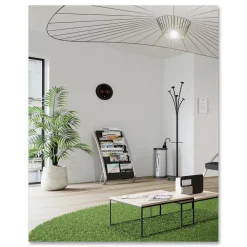 Alba 10.25w x 10.25d x 23.67h Steel Triangular Umbrella Stand - Silver/Black