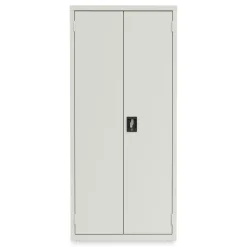 Alera 25771 30 in. x 15 in. x 66 in. 4 Shelves Economy Assembled Storage Cabinets - Light Gray