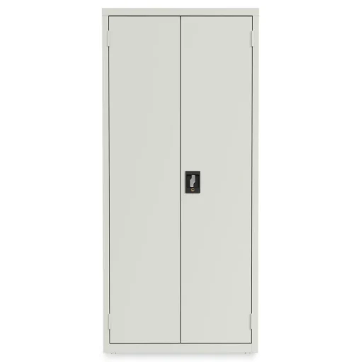 Alera 25771 30 in. x 15 in. x 66 in. 4 Shelves Economy Assembled Storage Cabinets - Light Gray
