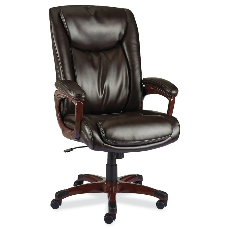 Alera 17.13 in. - 20.12 in. Seat Height Darnick Series Manager Chair Supports Up to 275 lbs. - Brown