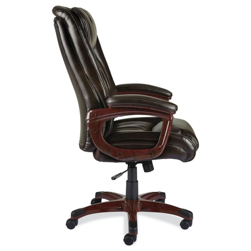 Alera 17.13 in. - 20.12 in. Seat Height Darnick Series Manager Chair Supports Up to 275 lbs. - Brown