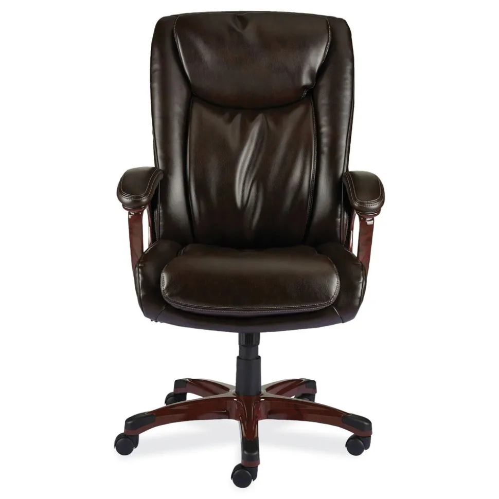 Alera 17.13 in. - 20.12 in. Seat Height Darnick Series Manager Chair Supports Up to 275 lbs. - Brown