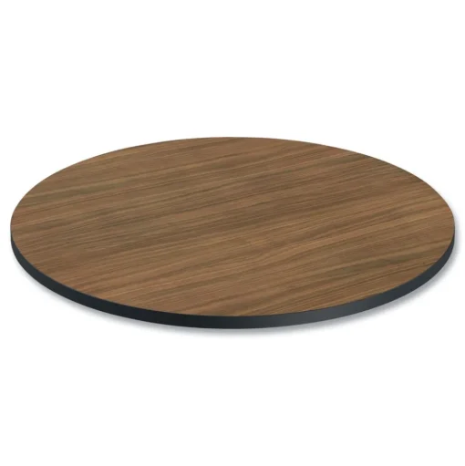 Alera 35.5 in. Diameter Round Reversible Laminate Table Top - Espresso/Walnut