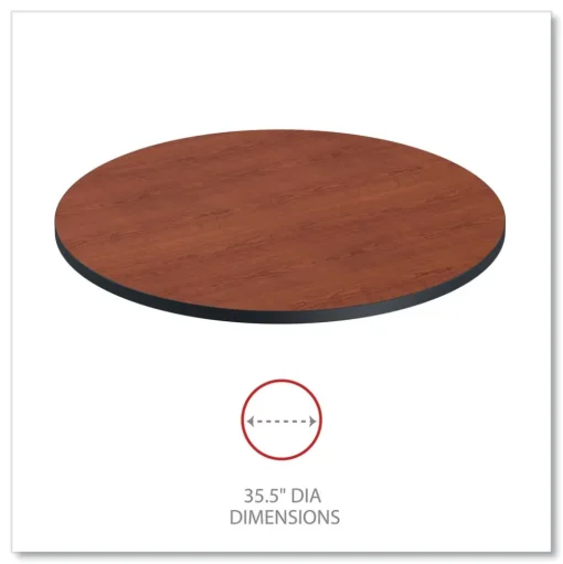 Alera 35.5 in. Diameter Round Reversible Laminate Table Top - Medium Cherry/Mahogany