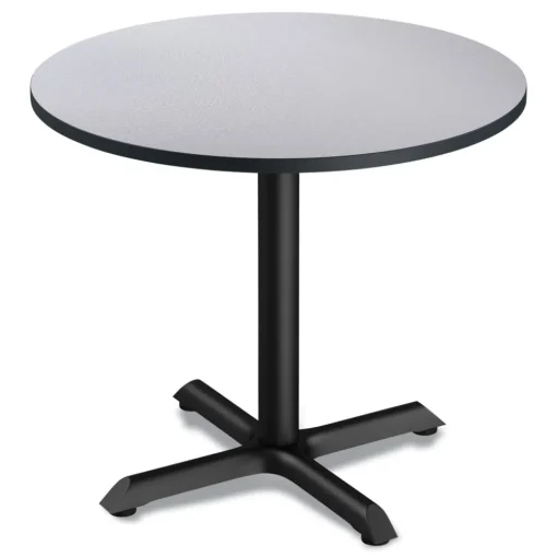 Alera 35.5 in. Diameter Round Reversible Laminate Table Top - White/Gray
