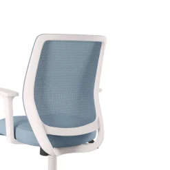 Alera 17.09 in. to 20.83 in. Seat Height Up to 275 lbs. Wessex Ergonomic Fabric Mesh Swivel Task Chair - Seafoam Seat/Back, White Base