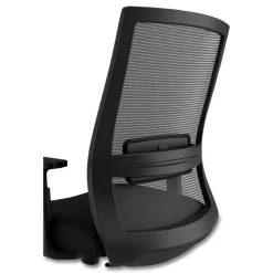 Alera 18.15 in. to 21.89 in. Seat Height Supports 275 lbs. Ashdale Ergonomic Fabric Swivel Task Chair - Black Seat/Back, Silver Base