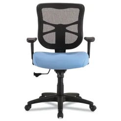 Alera 17.9 in. to 21.8 in. Seat Height Elusion Series Mesh Mid-Back Swivel/Tilt Chair Supports Up to 275 lbs. - Light Blue
