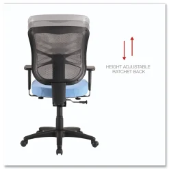 Alera 17.9 in. to 21.8 in. Seat Height Elusion Series Mesh Mid-Back Swivel/Tilt Chair Supports Up to 275 lbs. - Light Blue