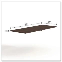 Alera 60 in. x 29 in. Seville Rectangular Training Table Top - Mahogany