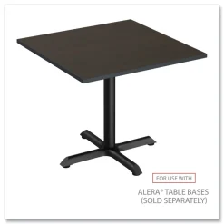 Alera 35.38 in. x 35.38 in. Square Reversible Laminate Table Top - Espresso/Walnut