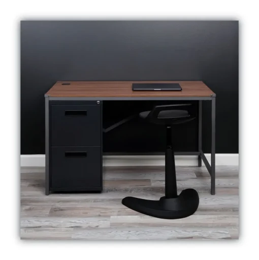 Alera 14.96 in. x 19.29 in. x 27.75 in. 2 Drawer Left/ Right File Pedestal Cabinet - Charcoal