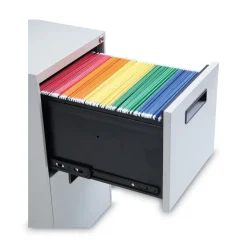 Alera 14.96 in. x 19.29 in. x 27.75 in. 2 Legal/Letter-Size File Drawers Left or Right File Pedestal - Light Gray