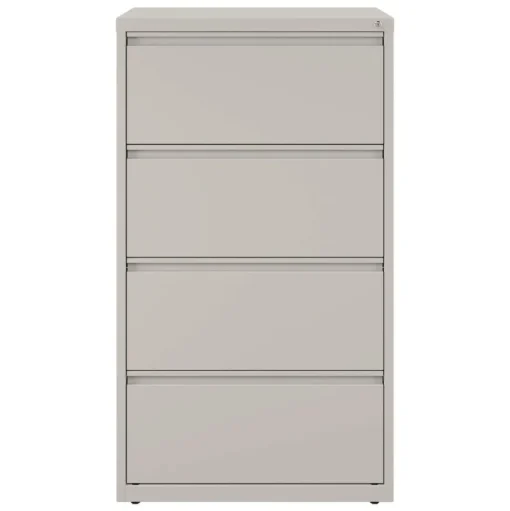 Alera 30 in. x 18.62 in. x 52.5 in. 4 Legal/Letter-Size File Drawers Lateral File Cabinet - Light Gray