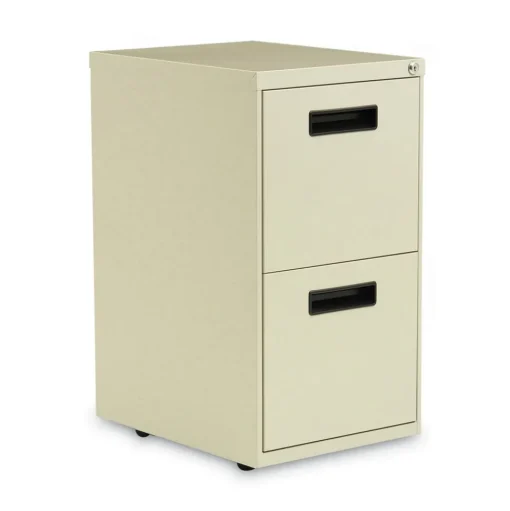 Alera 14.96 in. x 19.29 in. x 27.75 in. 2 Legal/Letter-Size File Drawers Left or Right File Pedestal - Putty