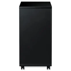 Alera 14.96 in. x 19.29 in. x 27.75 in. 2 Legal/Letter-Size File Drawers Left or Right File Pedestal with Full-Length Pull - Black