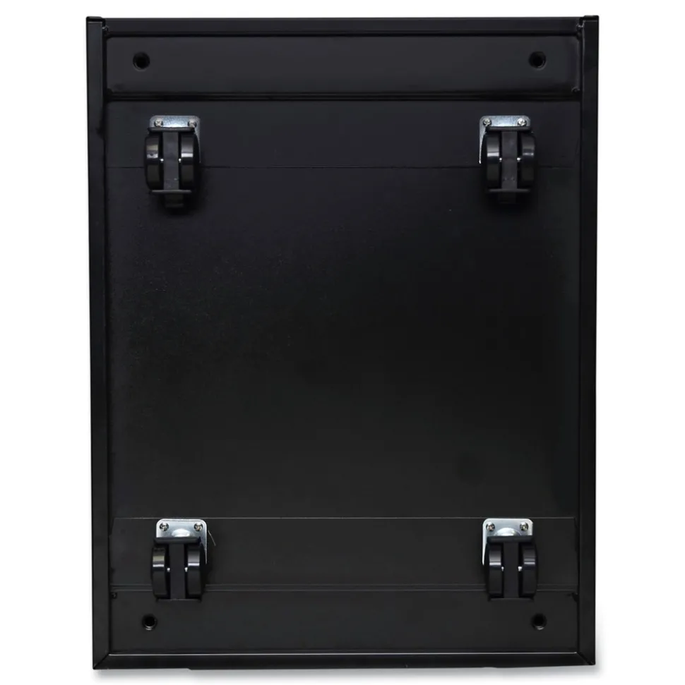 Alera 14.96 in. x 19.29 in. x 27.75 in. 2 Legal/Letter-Size File Drawers Left or Right File Pedestal with Full-Length Pull - Black