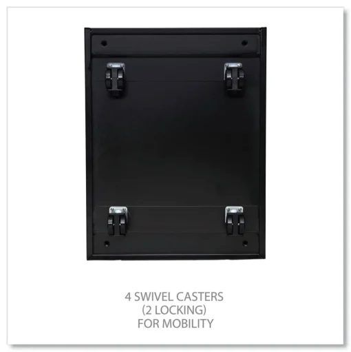 Alera 14.96 in. x 19.29 in. x 27.75 in. 2 Legal/Letter-Size File Drawers Left or Right File Pedestal with Full-Length Pull - Black