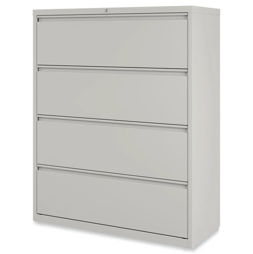 Alera 42 in. x 18.63 in. x 52.5 in. 4 Legal/Letter Size Lateral File Drawers - Light Gray