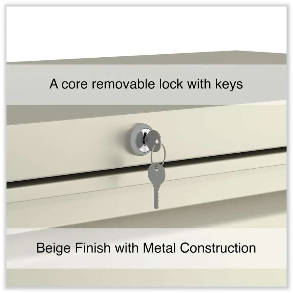 Alera 42 in. x 18.63 in. x 52.5 in. 4 Legal/Letter Size Lateral File Drawers - Putty