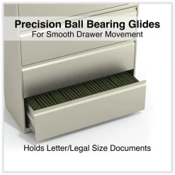 Alera 42 in. x 18.63 in. x 52.5 in. 4 Legal/Letter Size Lateral File Drawers - Putty