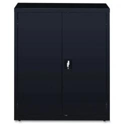 Alera 36 in. x 18 in. x 42 in. 3 Shelves Economy Assembled Storage Cabinets - Black