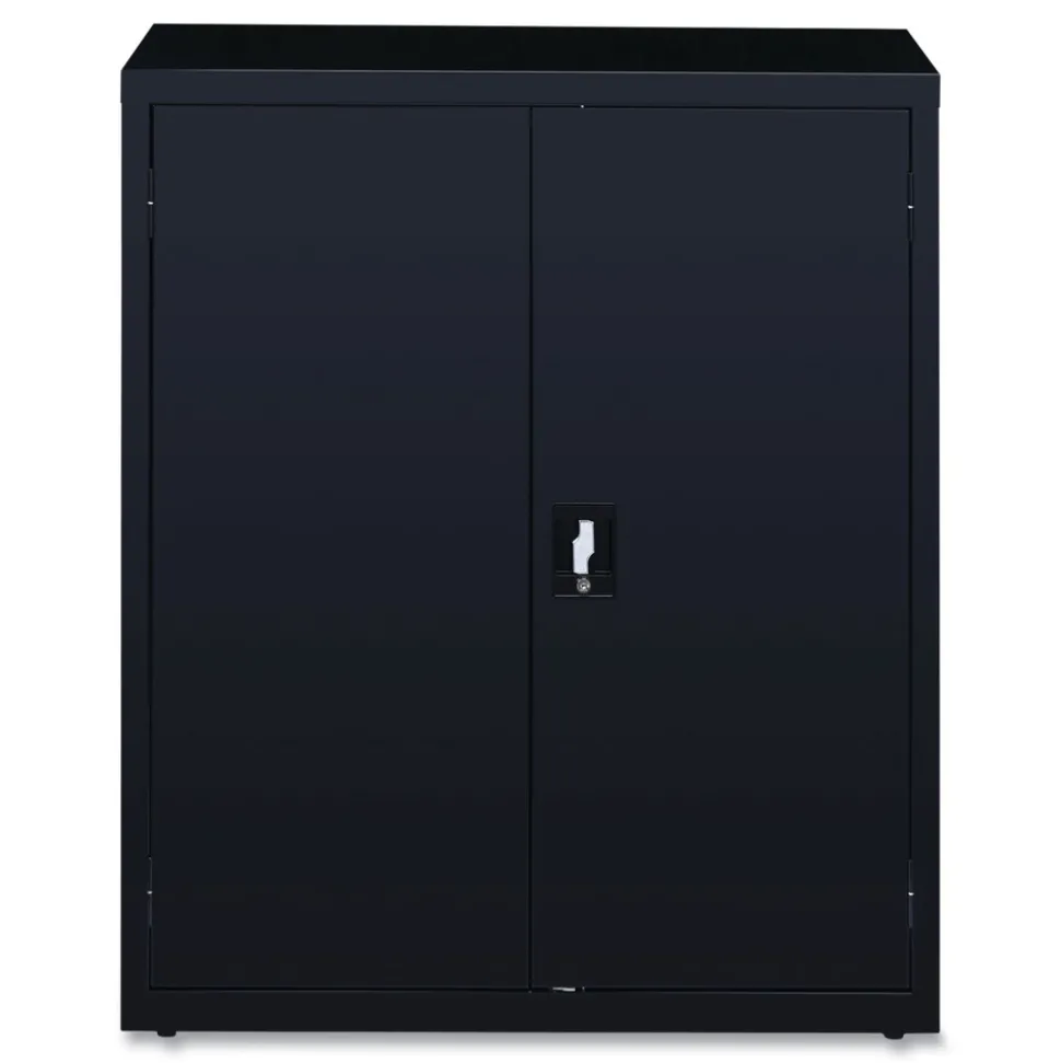 Alera 36 in. x 18 in. x 42 in. 3 Shelves Economy Assembled Storage Cabinets - Black