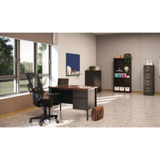 Alera 36 in. x 18 in. x 42 in. 3 Shelves Economy Assembled Storage Cabinets - Black