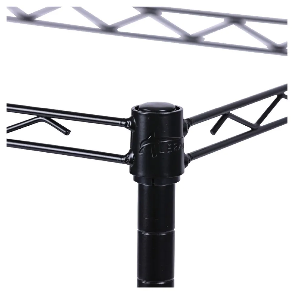 Alera 15.25 in. x 12.38 in. x 21 in. 1 Shelf 1 Bin Metal Compact File Cart for Side-to-Side Filing - Black