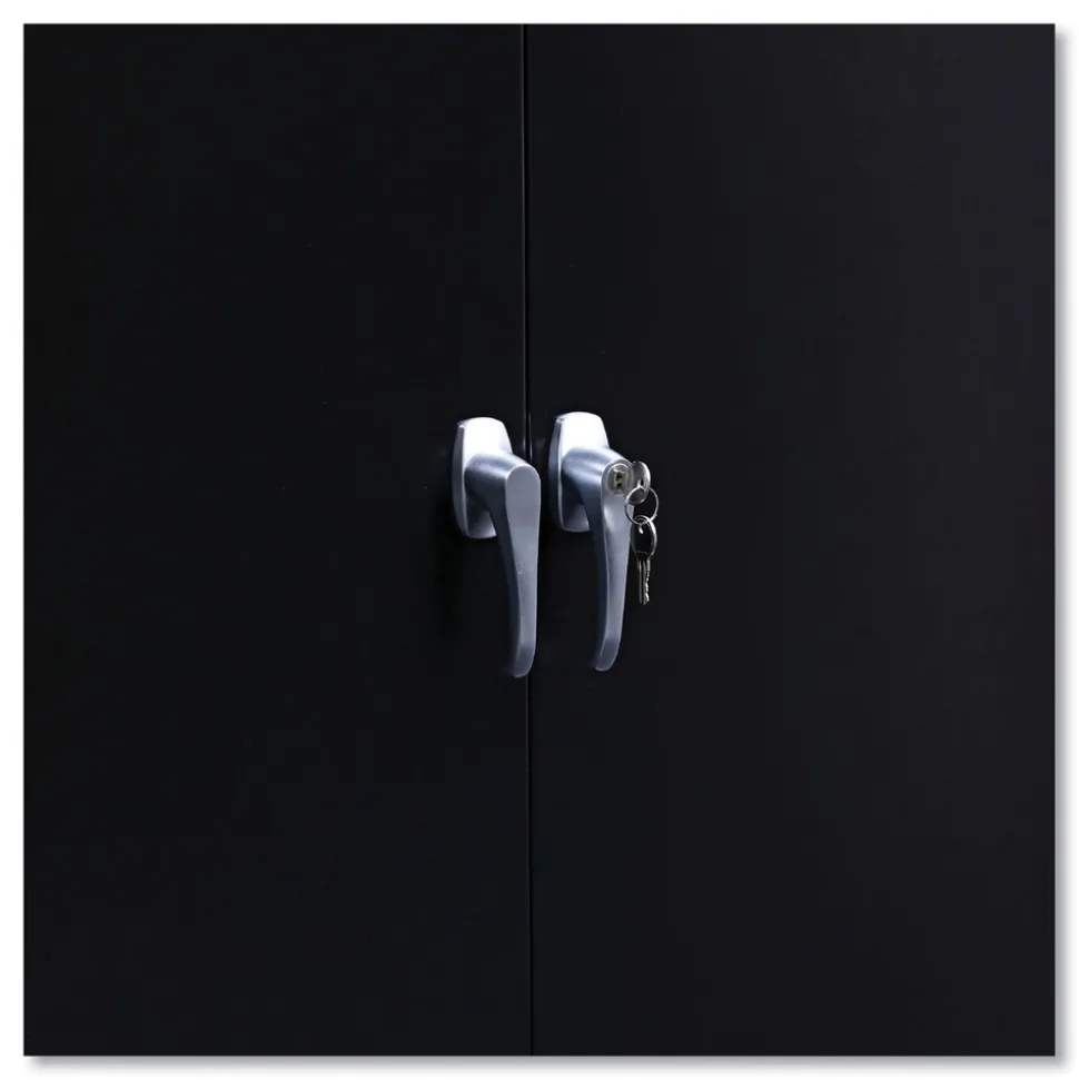 Alera 36 in. x 18 in. x 42 in. Assembled High Storage Cabinet with Adjustable Shelves - Black