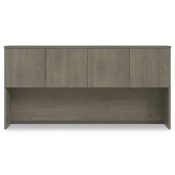 Alera 72 in. x 16 in. x 36 in. 4-Compartment Seville Hutch with Doors - Walnut