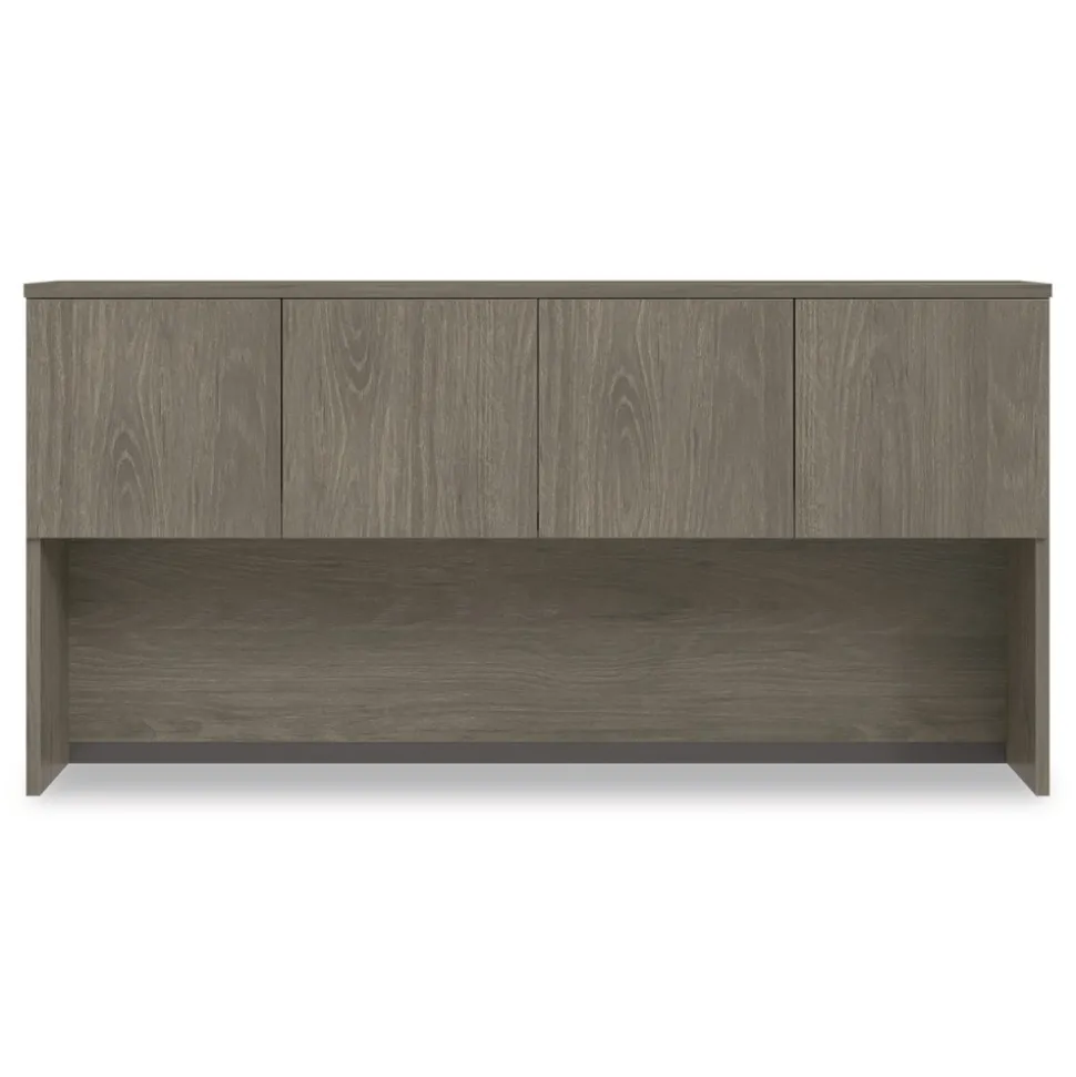 Alera 72 in. x 16 in. x 36 in. 4-Compartment Seville Hutch with Doors - Walnut