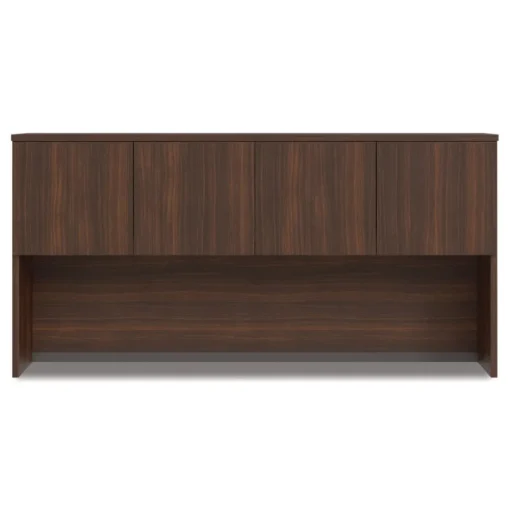 Alera 72 in. x 16 in. x 36 in. 4-Compartment Seville Hutch with Doors - Mahogany