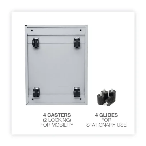 Alera 14.96 in. x 19.29 in. x 21.65 in. 2-Drawers: Box/File Legal/Letter Left or Right File Pedestal - Light Gray