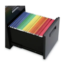 Alera 14.96 in. x 19.29 in. x 21.65 in. 2-Drawers: Box/File Legal/Letter Left or Right File Pedestal - Charcoal