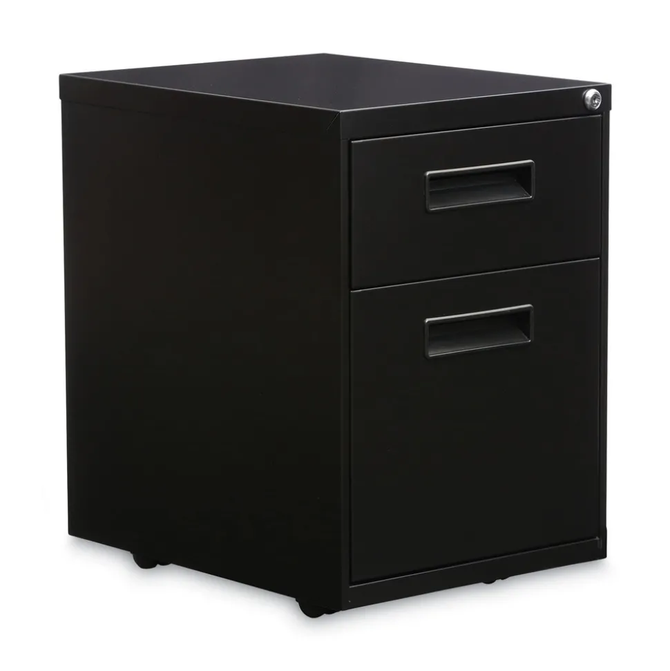 Alera 14.96 in. x 19.29 in. x 21.65 in. 2-Drawers: Box/File Legal/Letter Left or Right File Pedestal - Black