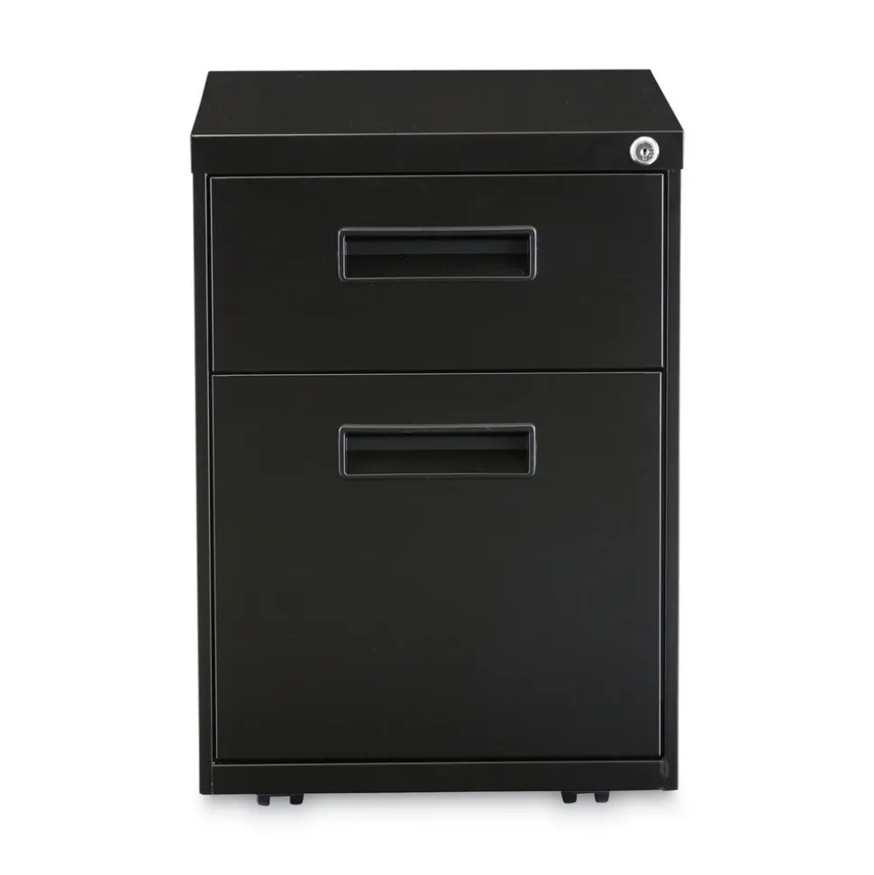Alera 14.96 in. x 19.29 in. x 21.65 in. 2-Drawers: Box/File Legal/Letter Left or Right File Pedestal - Black