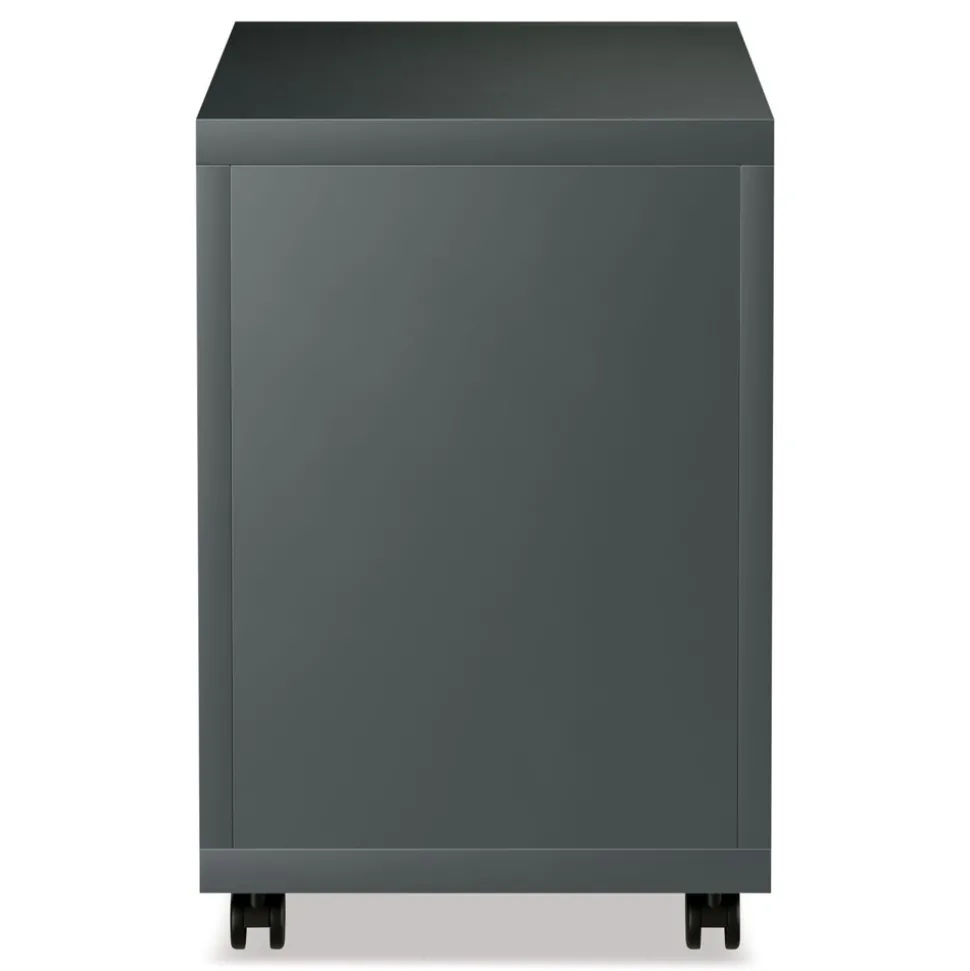 Alera 14.96 in. x 19.29 in. x 21.65 in. 2-Drawers: Box/File Legal/Letter Left or Right File Pedestal with Full-Length Pull - Charcoal