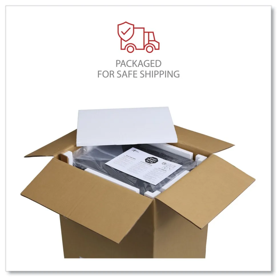 Alera 14.96 in. x 19.29 in. x 21.65 in. 2-Drawers: Box/File Legal/Letter Left or Right File Pedestal with Full-Length Pull - Charcoal