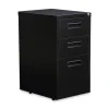 Alera 14.96 in. x 19.29 in. x 27.75 in. 3-Drawers: Box/Box/File Legal/Letter Left or Right File Pedestal - Black