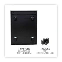 Alera 14.96 in. x 19.29 in. x 27.75 in. 3-Drawers: Box/Box/File Legal/Letter Left or Right File Pedestal - Black