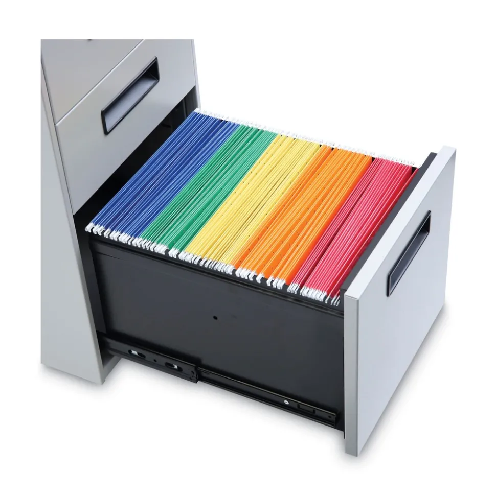 Alera 14.96 in. x 19.29 in. x 27.75 in. 3-Drawers: Box/Box/File Legal/Letter Left or Right File Pedestal - Light Gray