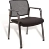 Alera 24.41 in. x 22.64 in. x 31.73 in. Elgar Fabric Guest Chair - Black Seat, Black Back, Black Base