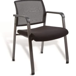 Alera 24.41 in. x 22.64 in. x 31.73 in. Elgar Fabric Guest Chair - Black Seat, Black Back, Black Base